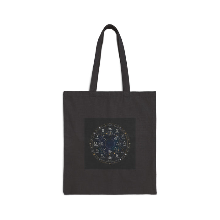 Zodiac Constellation Map Tote | Astrology Canvas, Metallic Starchart