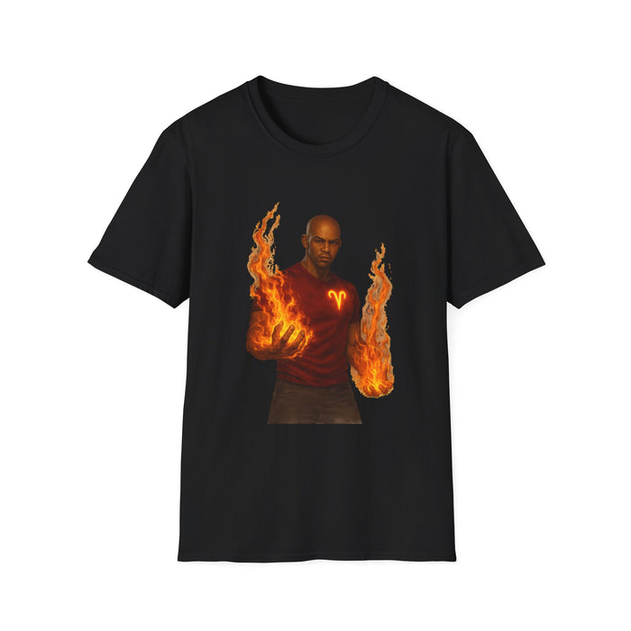 Aries Fire Mage T-Shirt — Zodiac Flame Graphic Tee