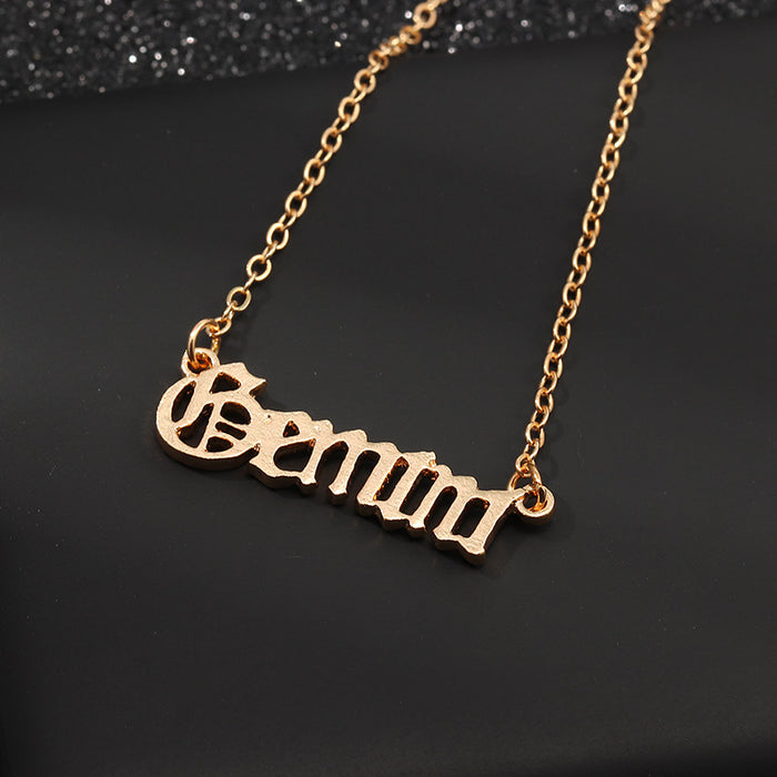 Old English Zodiac Collier