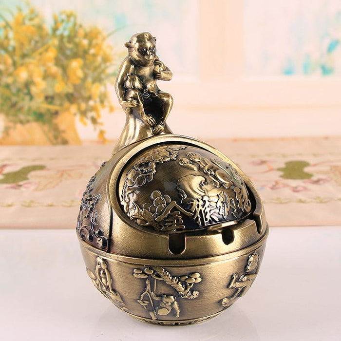 Zodiac Vintage Ashtray With Cover