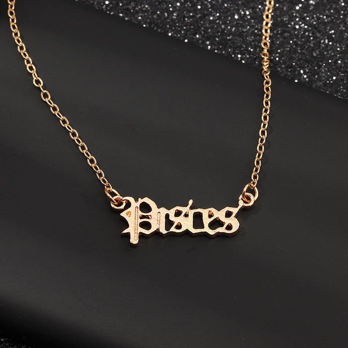 Old English Zodiac Collier