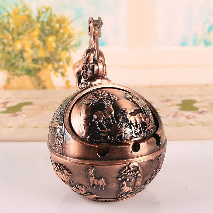 Zodiac Vintage Ashtray With Cover