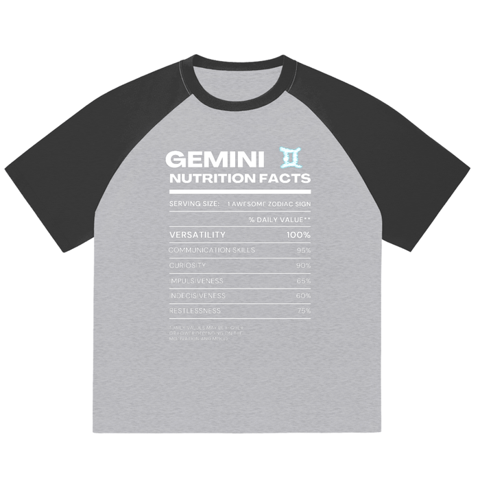 Gemini Nutrition Facts Color-Blocked Tee