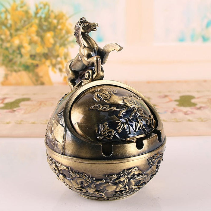 Zodiac Vintage Ashtray With Cover