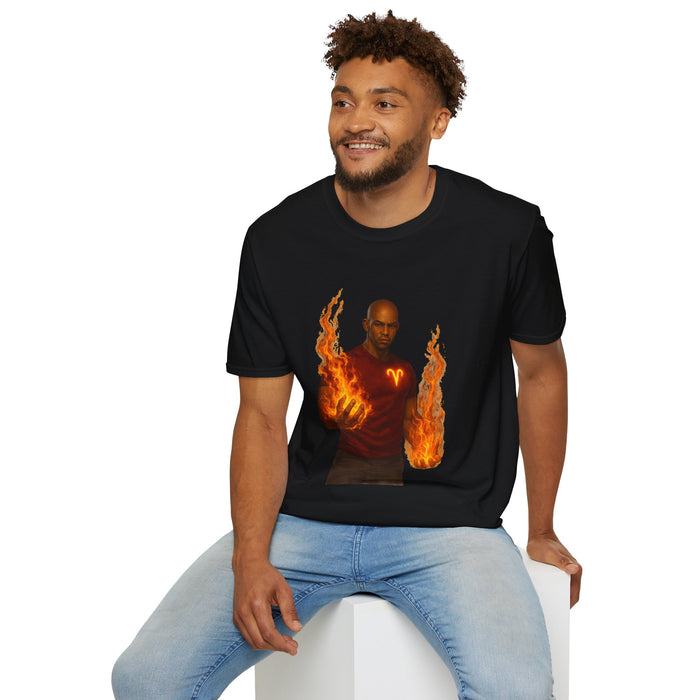 Aries Fire Mage T-Shirt — Zodiac Flame Graphic Tee