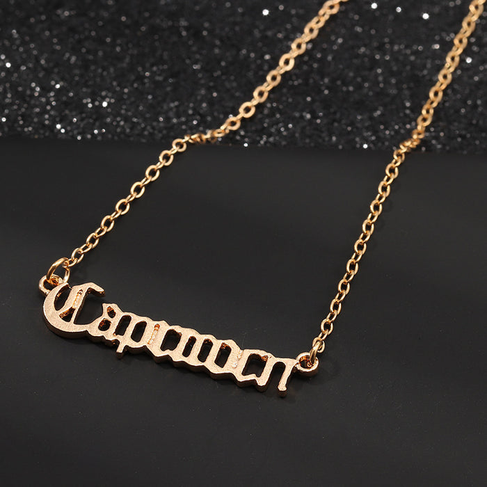 Old English Zodiac Collier