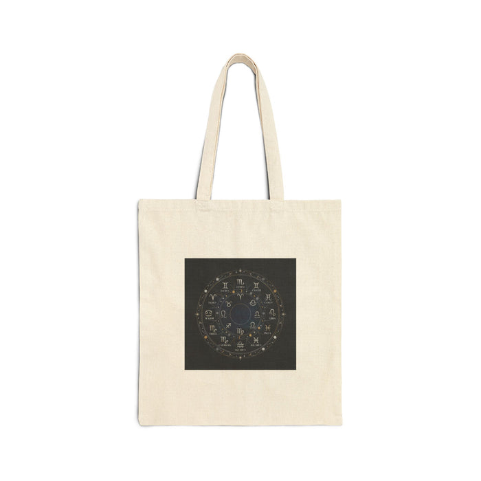 Zodiac Constellation Map Tote | Astrology Canvas, Metallic Starchart