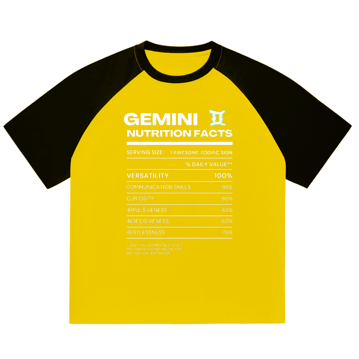 Gemini Nutrition Facts Color-Blocked Tee