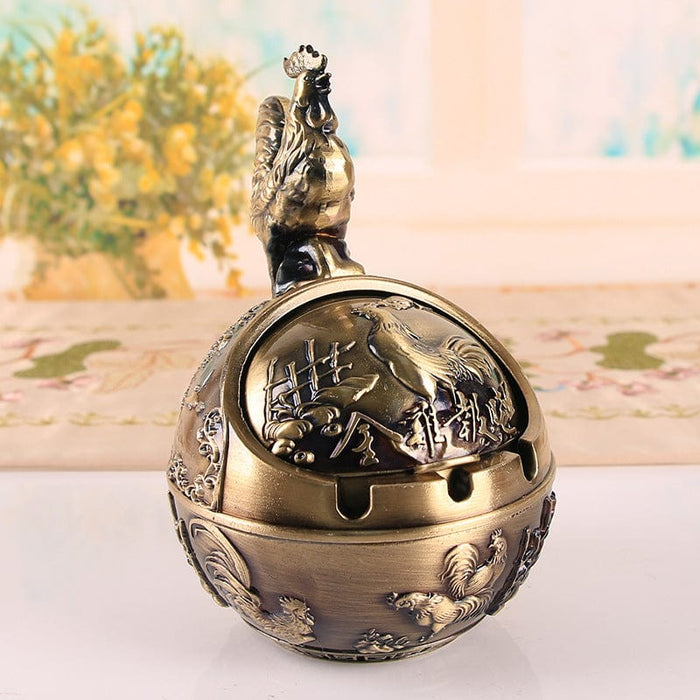 Zodiac Vintage Ashtray With Cover