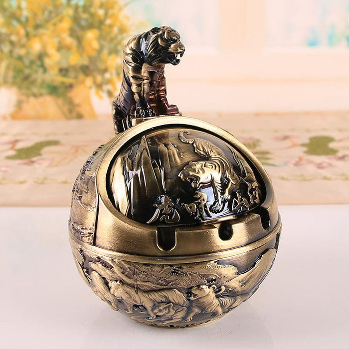 Zodiac Vintage Ashtray With Cover