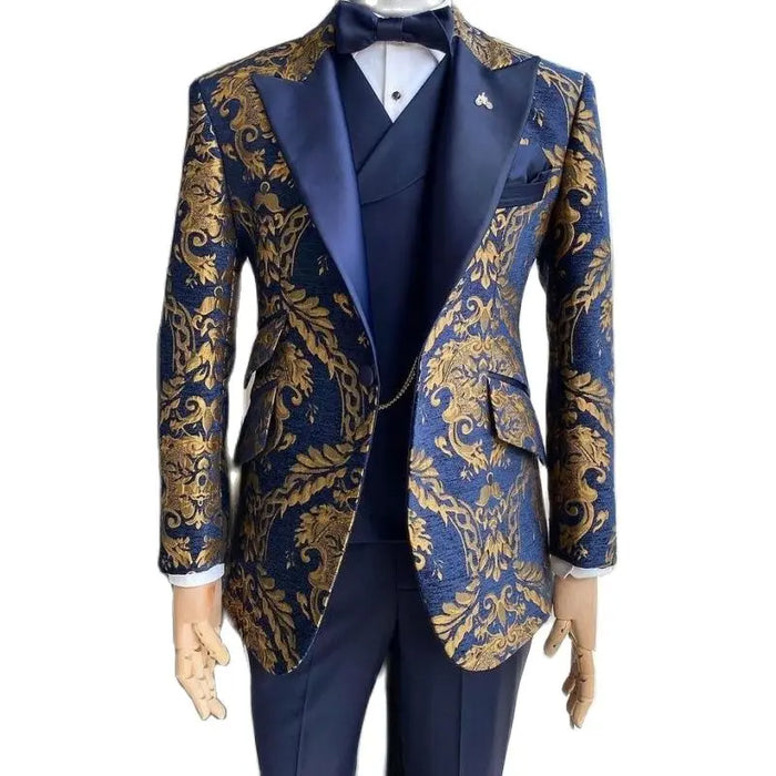 Navy Blue Water Sign 3 Piece Male Costume