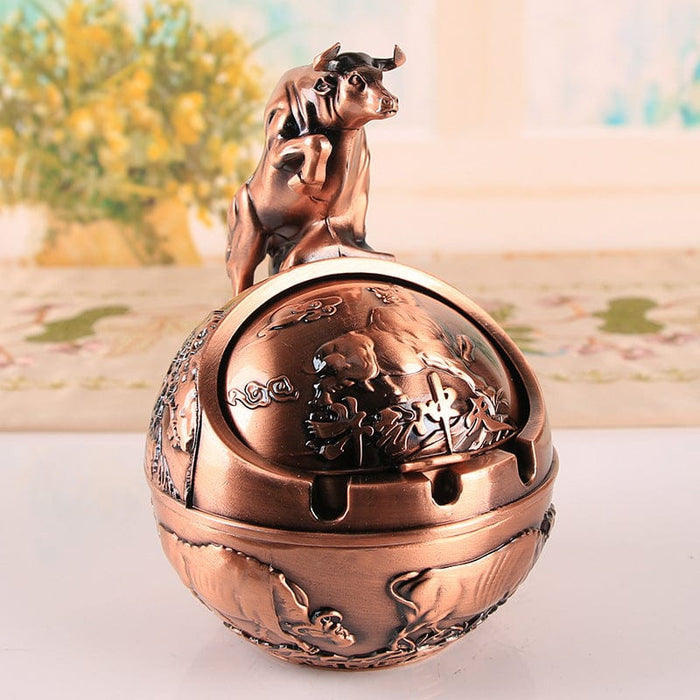 Zodiac Vintage Ashtray With Cover