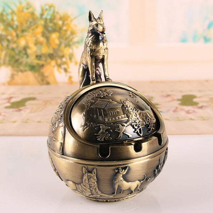 Zodiac Vintage Ashtray With Cover