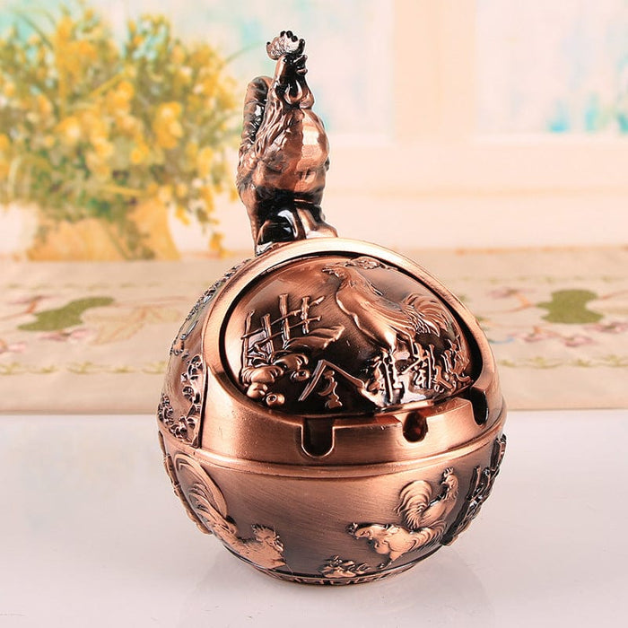 Zodiac Vintage Ashtray With Cover