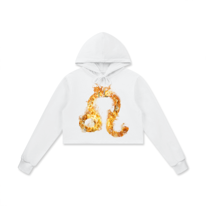 leo cropped hoodie
