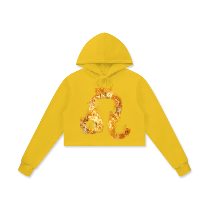 leo cropped hoodie